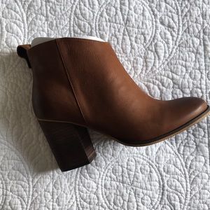 BP. Brown Leather Ankle Boots Size 8 NWT